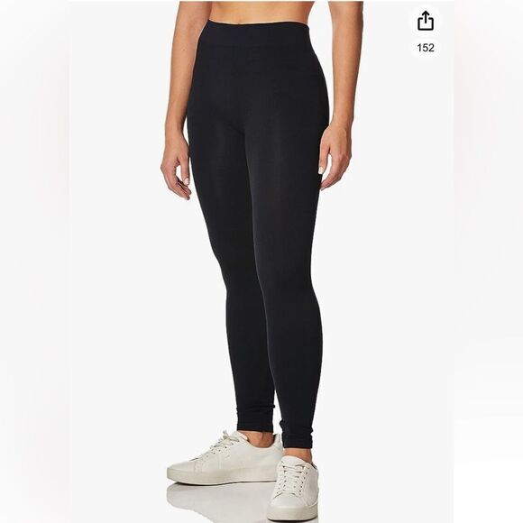 New with tags HUE navy Seamless leggings, size M/L - Picture 3 of 7